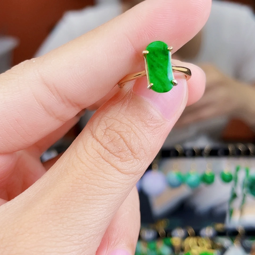 翡翠银S925镶嵌耳饰饰品