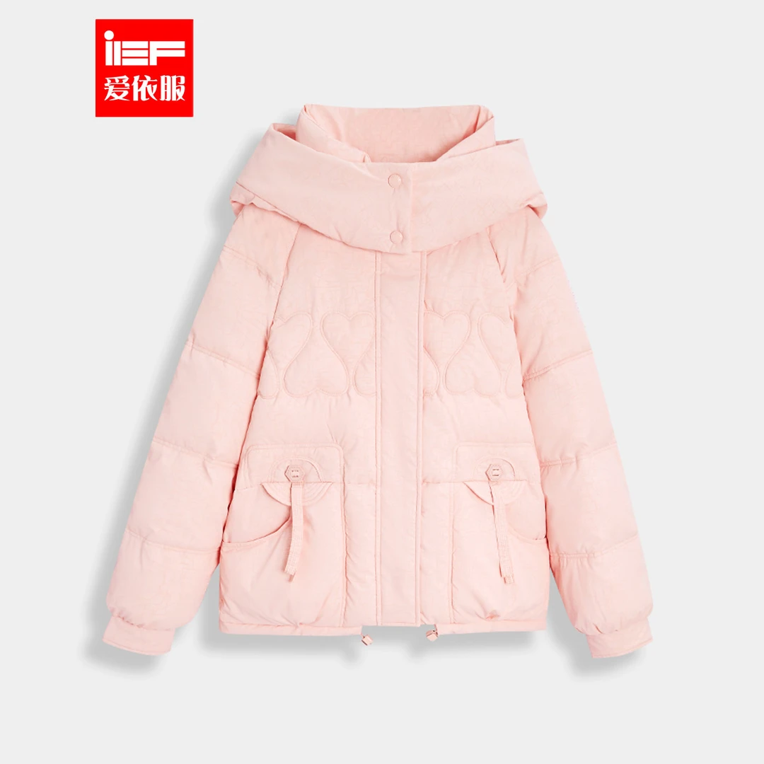 IEF/爱依服2025冬季韩版甜美减龄小众设计通勤百搭保暖棉衣外套