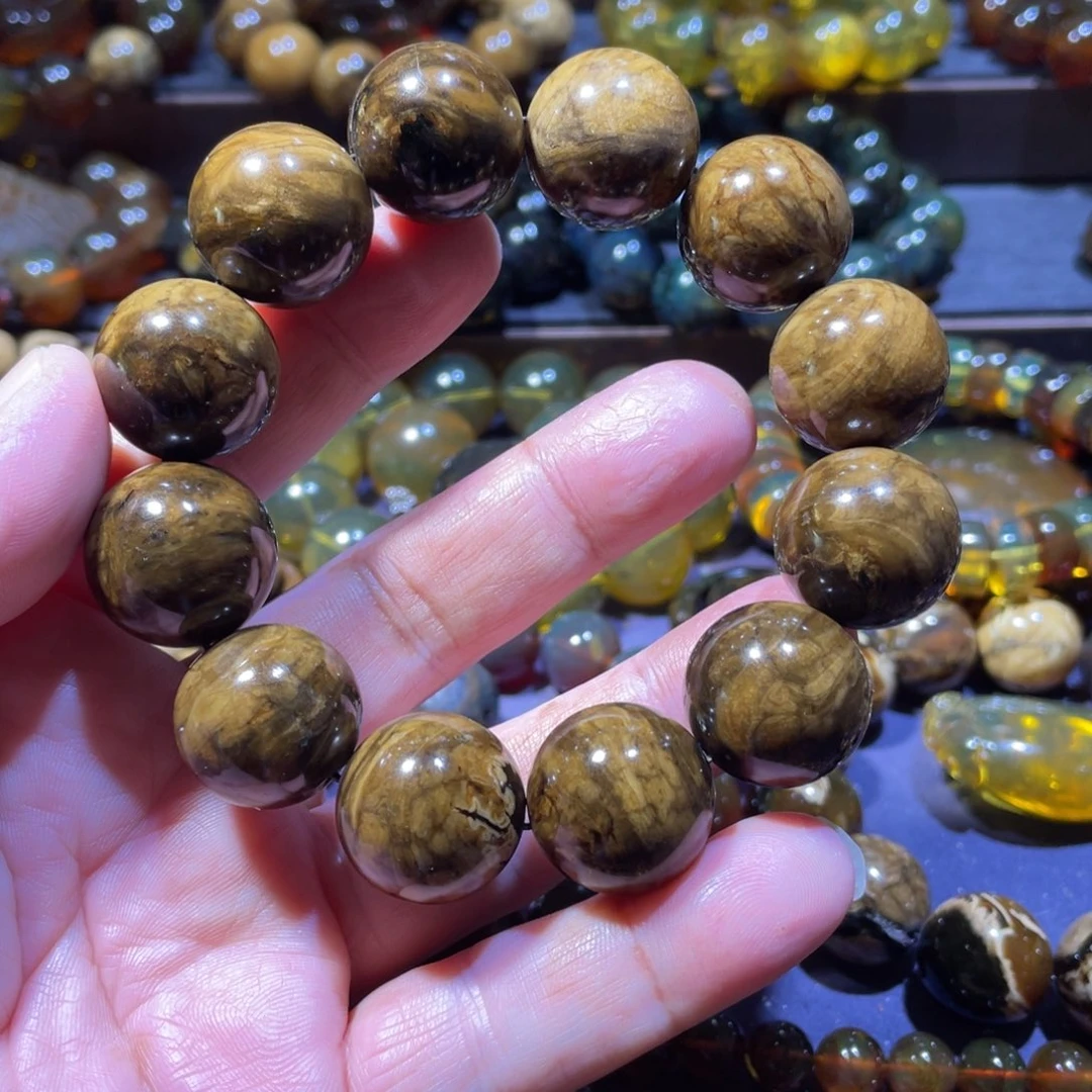 琥珀未镶嵌手链天然