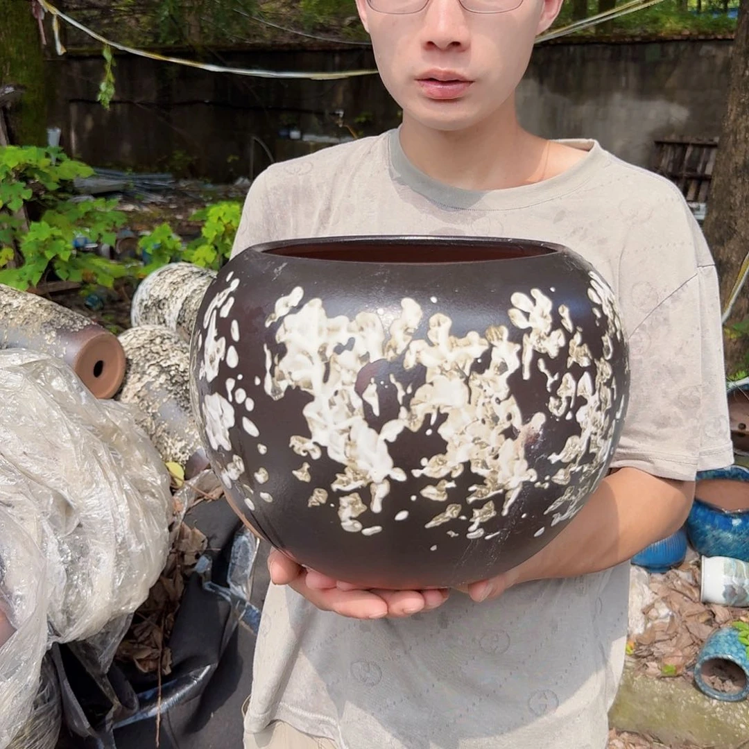 紫砂花盆口22高23（一个球姹寂