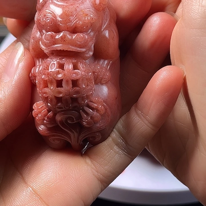 猜***生寿山石手把件把玩件