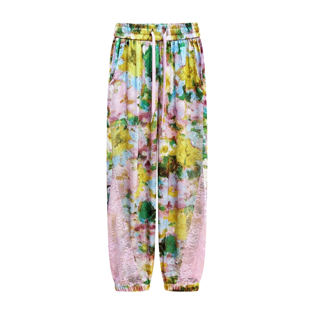 Robert Girm新款时尚烫钻休闲气质减龄显瘦百搭裤子#2641