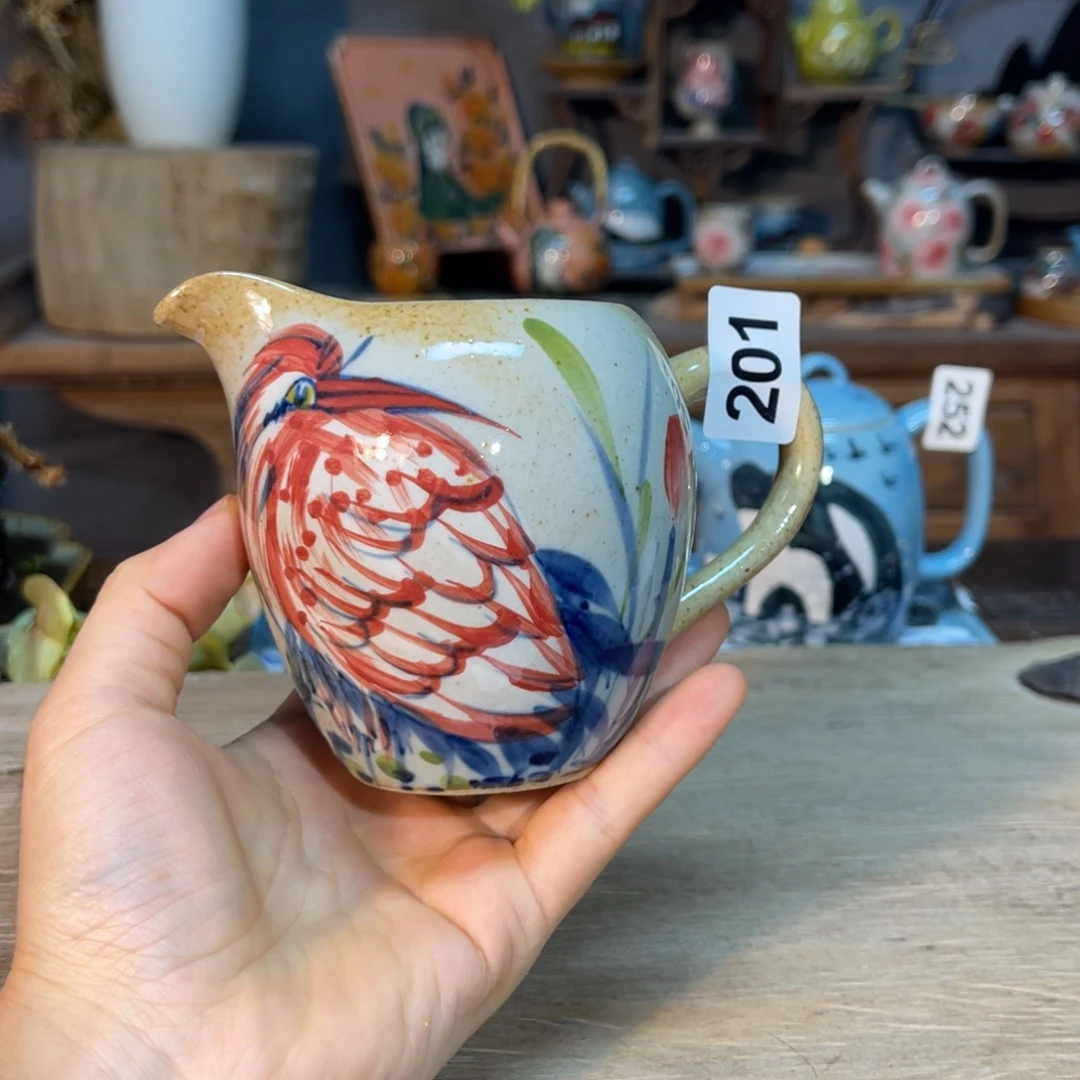 壶素浅陶瓷手工手绘