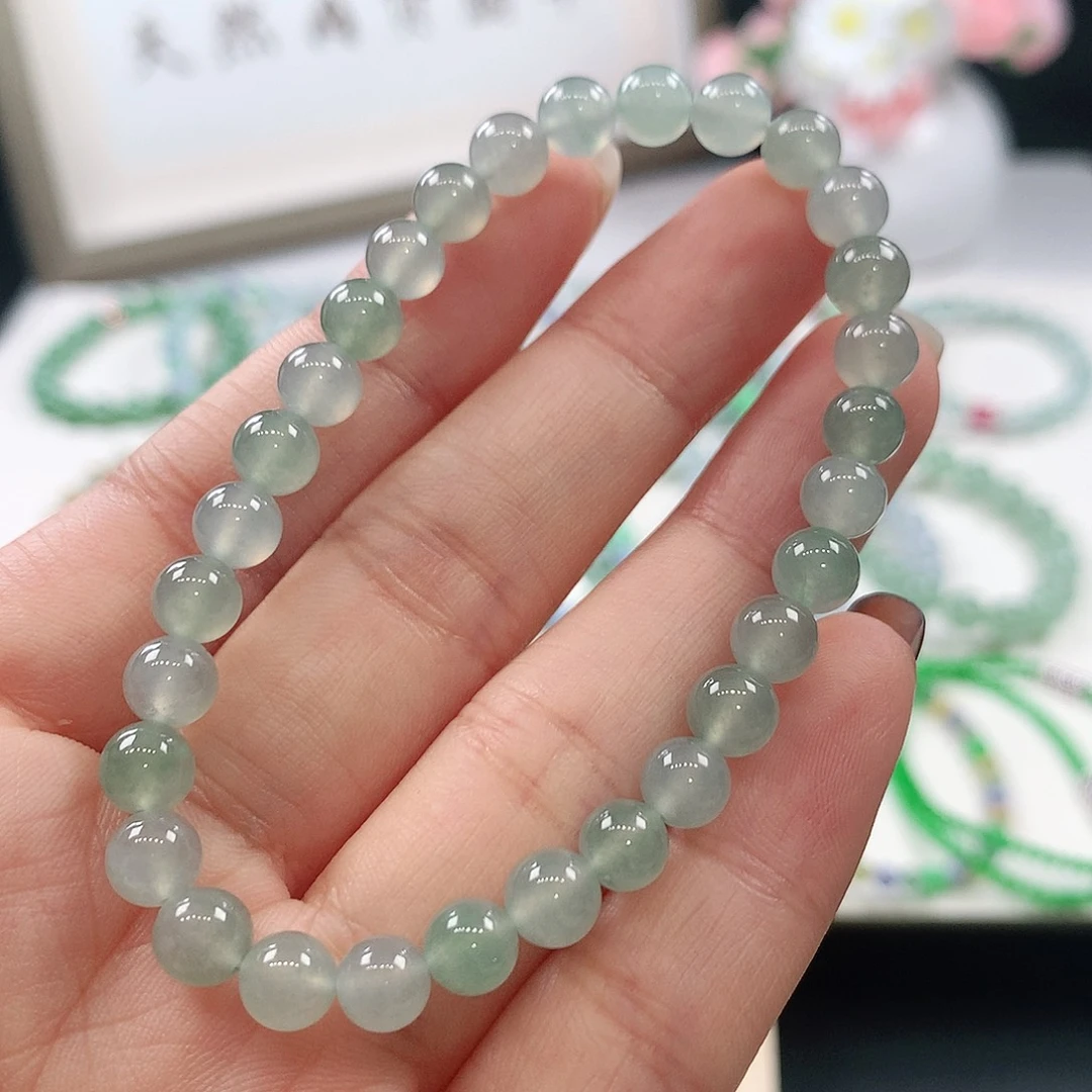 翡翠未镶嵌手链6mm