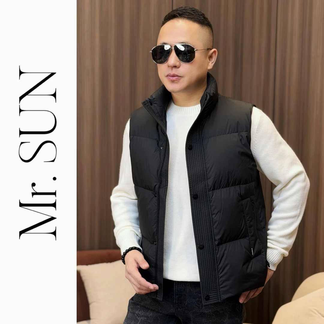 孙先生男装|简约时尚男款羽绒马甲立领百搭马甲46082
