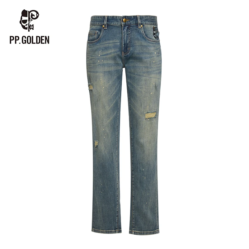 PP.GOLDEN裤子百搭夏季水洗弹力时尚牛仔裤GKN22412078