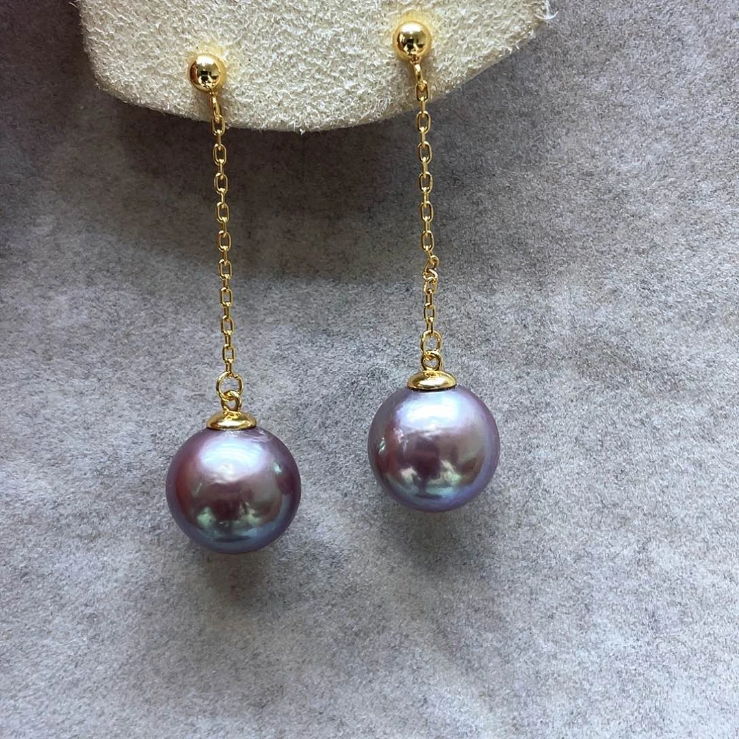 淡水珍珠耳饰银S925镶嵌