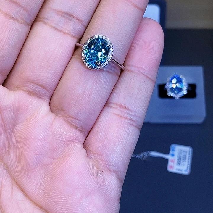 戒指碧玺银S925镶嵌