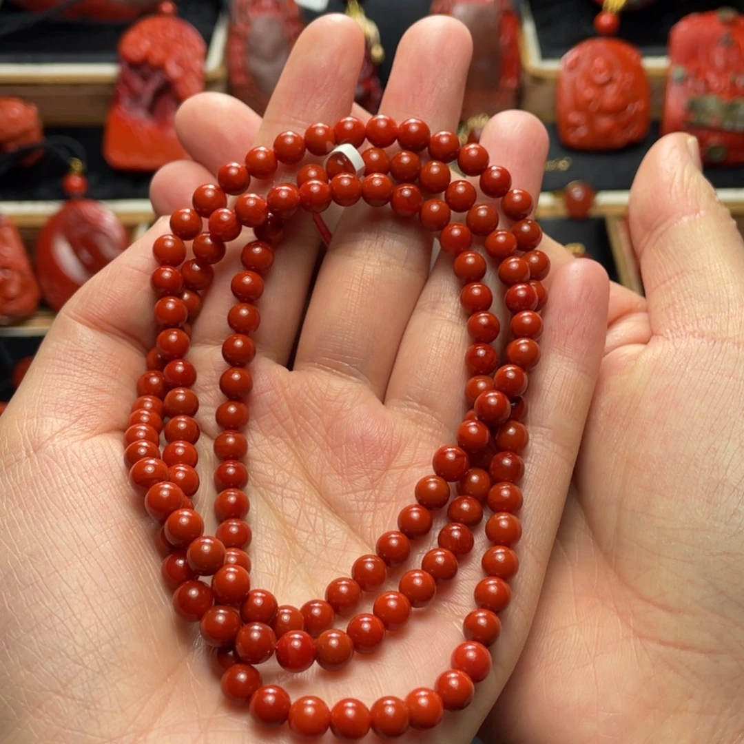 南红玛瑙未镶嵌颈饰5.4mm