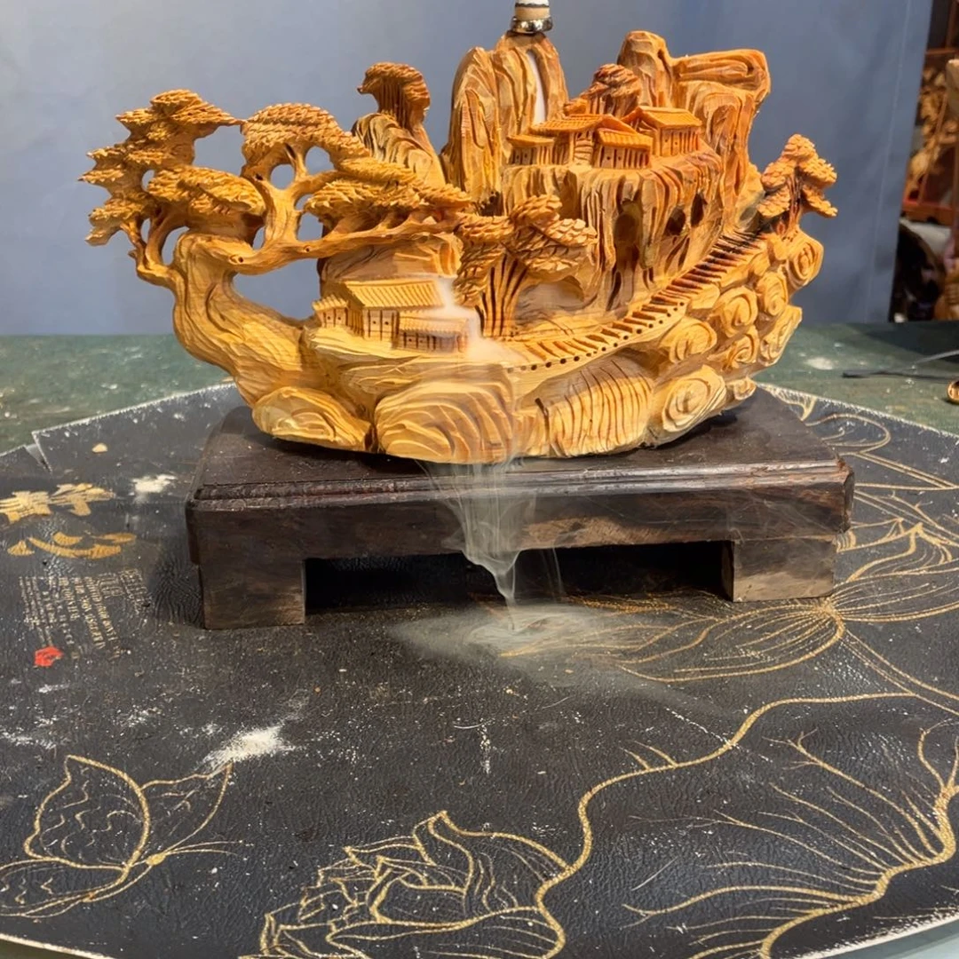 柏木（崖柏）崖柏精工意境山水