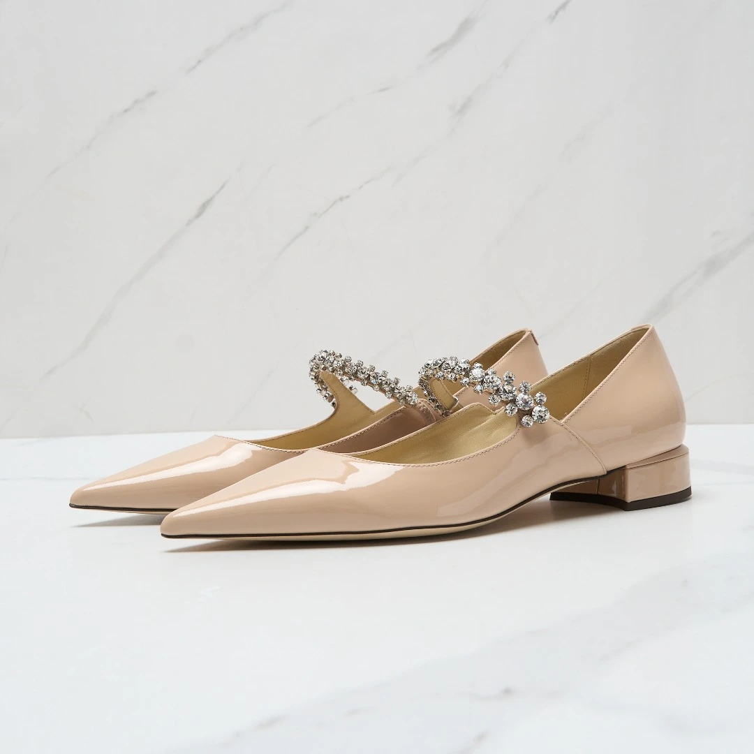 女士BING漆皮水晶平底鞋JCGS00439