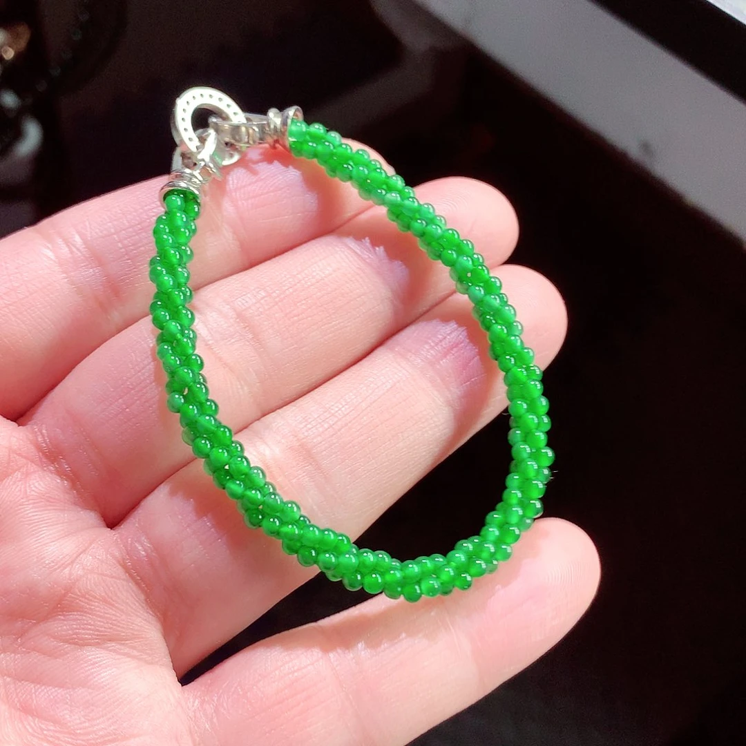 翡翠手链未镶嵌天然翡翠手链未镶嵌
