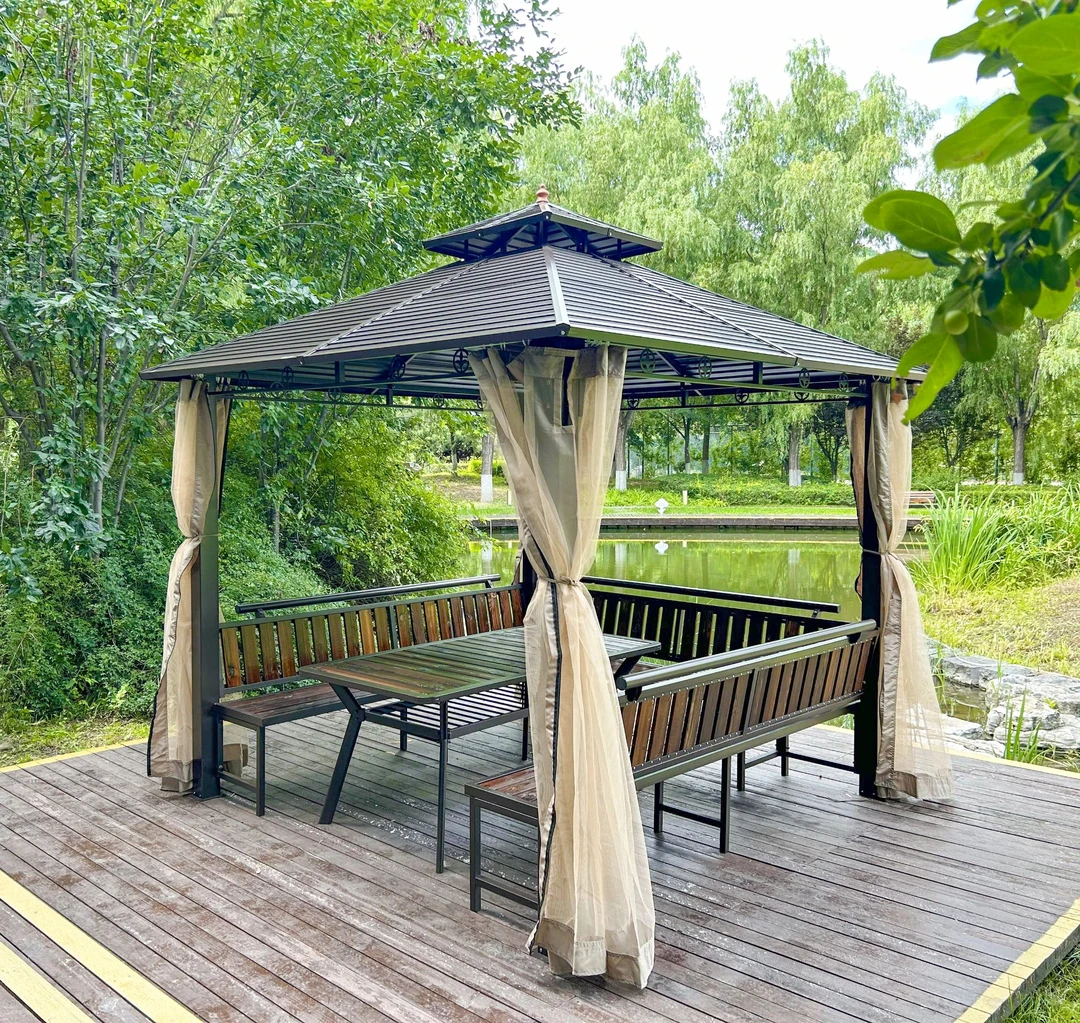 【金鼎尊】户外庭院花园露台阳台别墅中式防腐遮阳棚室外亭子