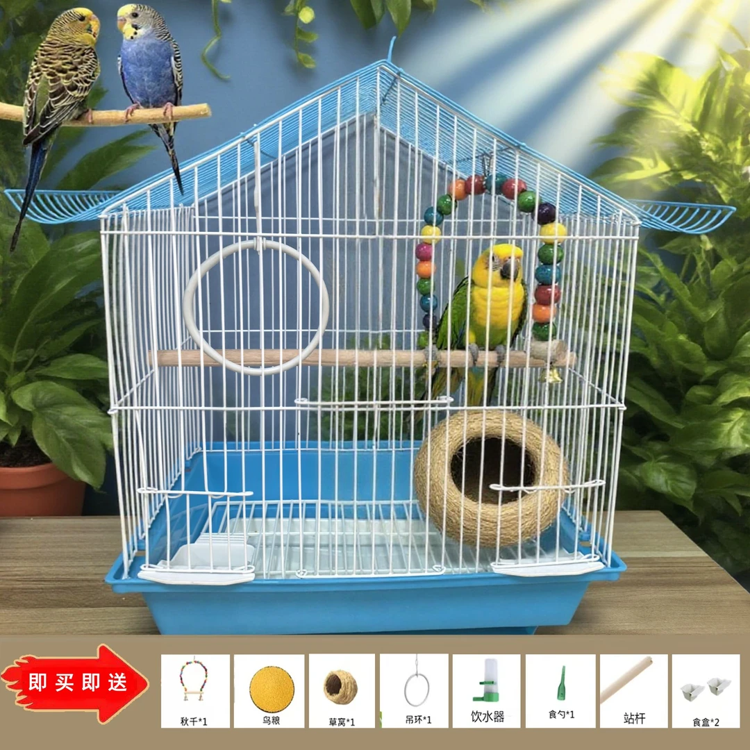 C虎皮牡丹珍珠鸟专用新款豪华鹦鹉别墅鸟笼