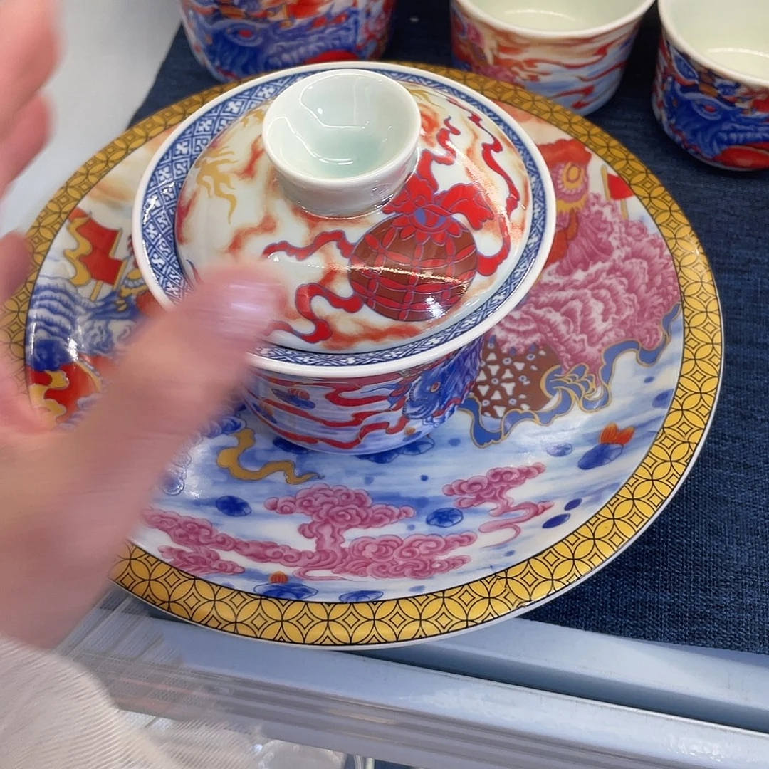 陶景德陶瓷盖碗茶具