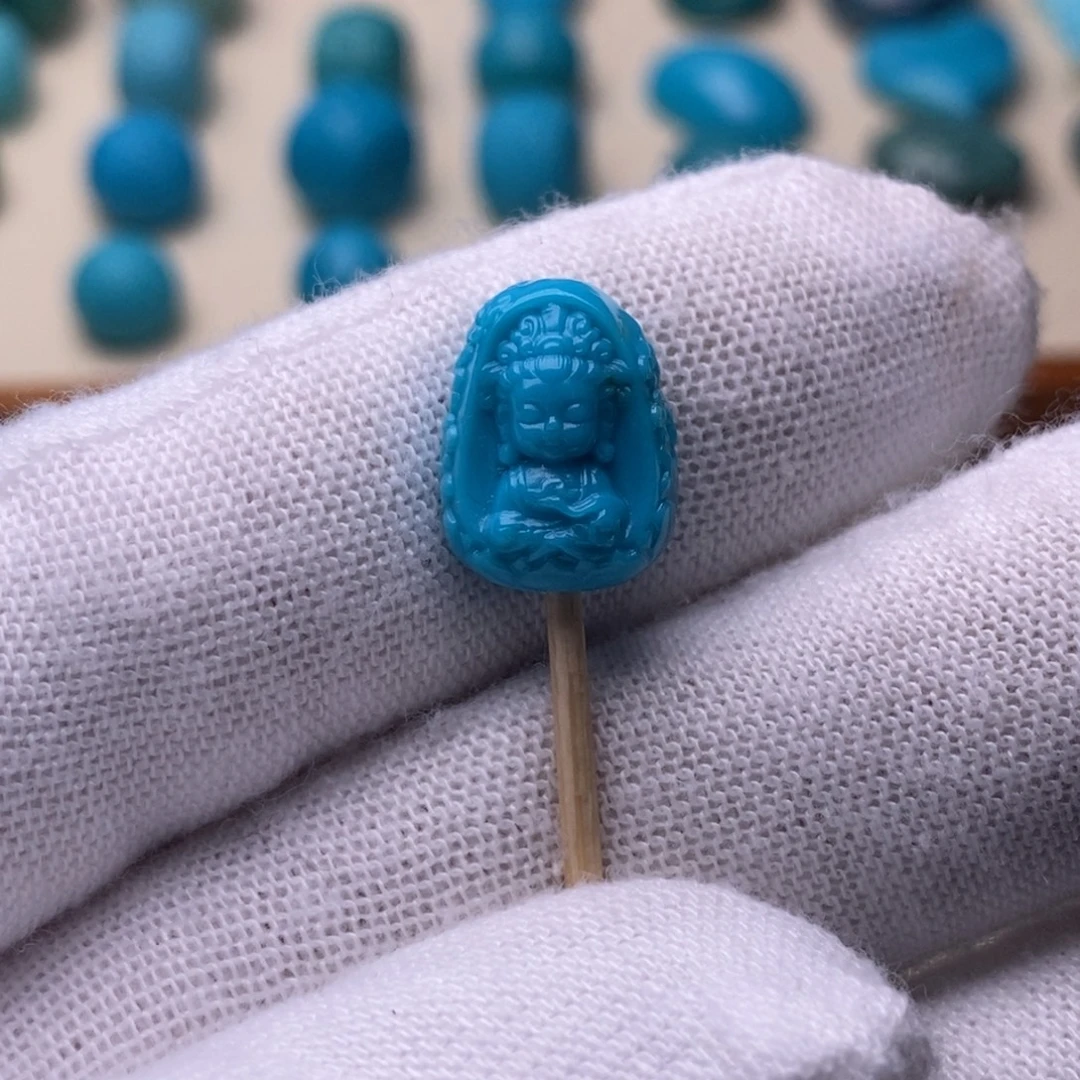 绿松石未镶嵌绿松石宝宝佛14.2*10.9