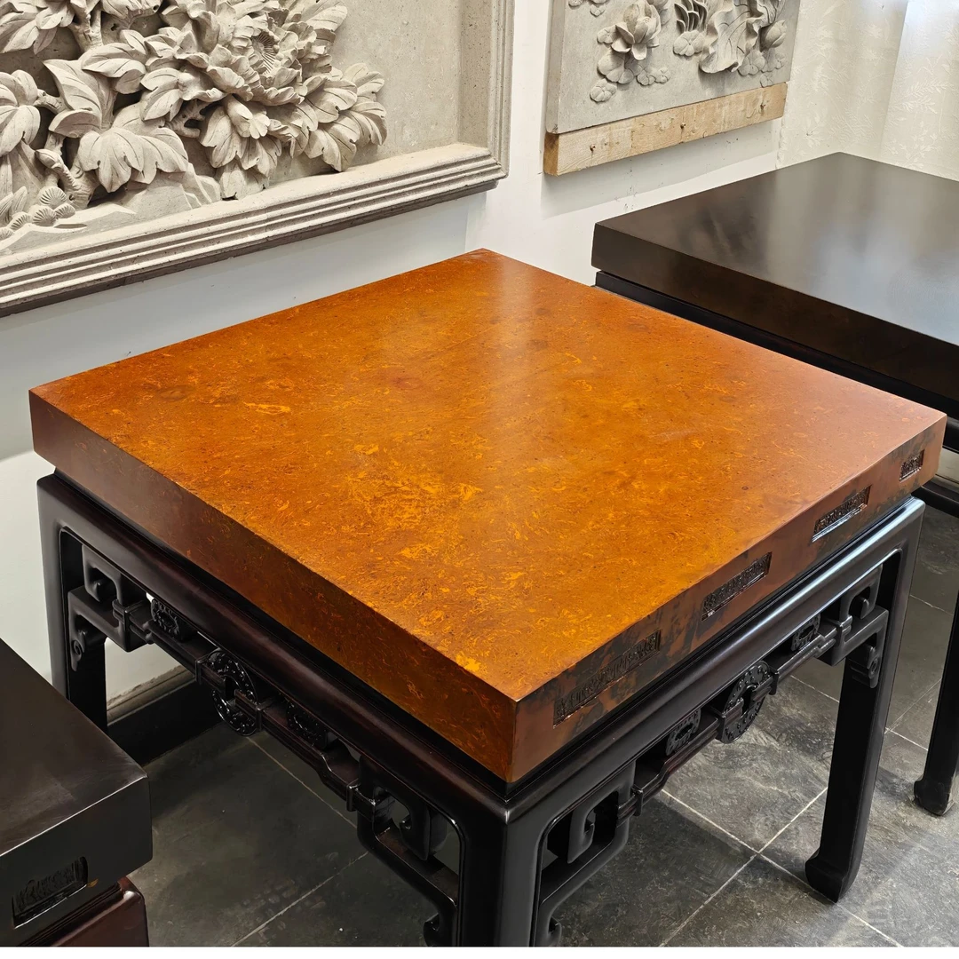 80方苏州古法非遗大漆金砖茶台220斤
