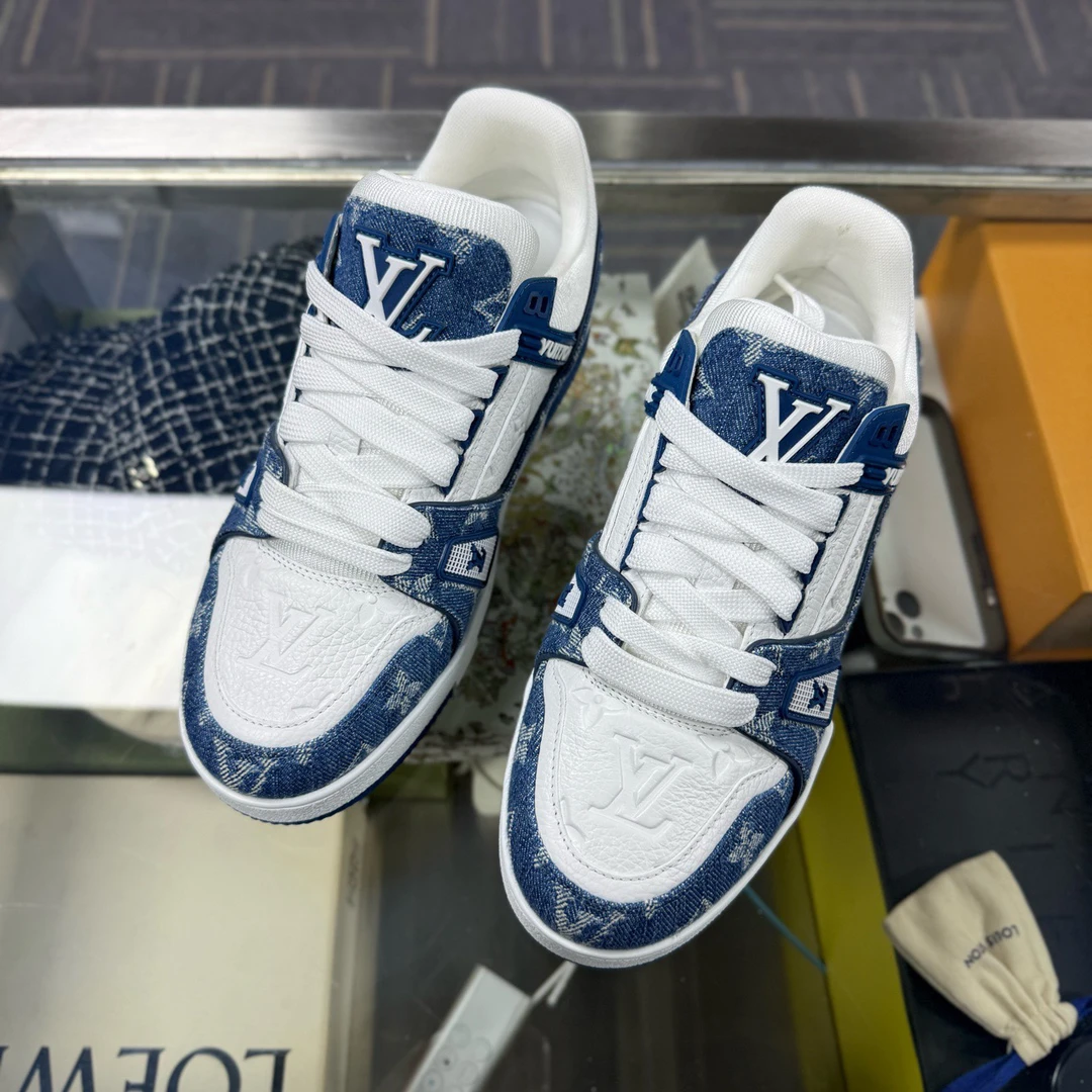 全新未使用 LouisVuitton/路易威登 白蓝牛仔原盒尺码/37 YH16663