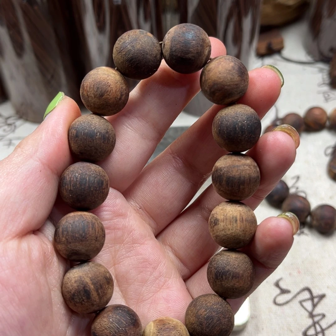 降真香手串/手链1.5x15莺歌黄奇楠