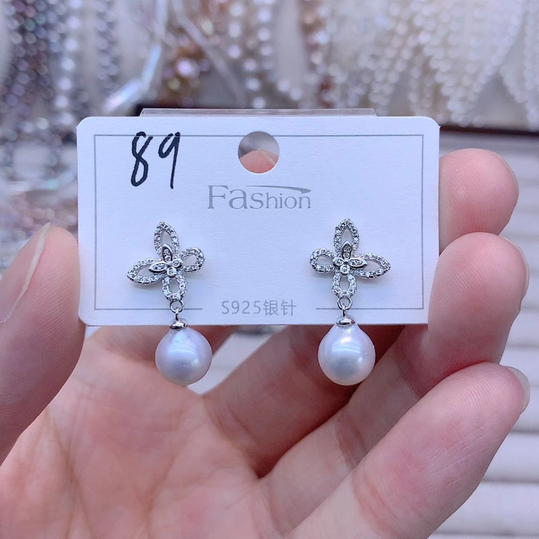 【闪购商品】银S925镶嵌耳饰淡水珍珠