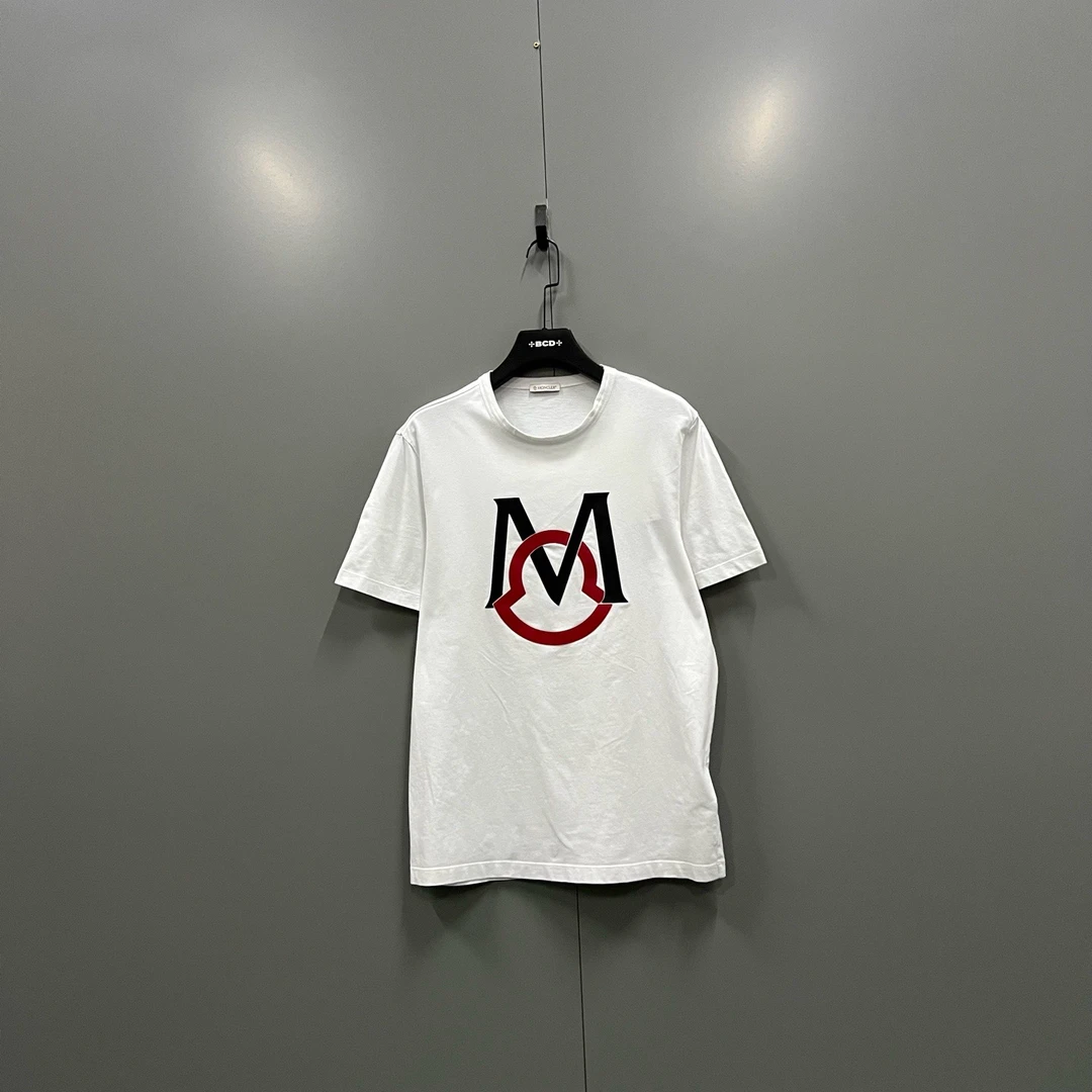 99新 MONCLER zz3 白色字母印花短袖 M码/606856