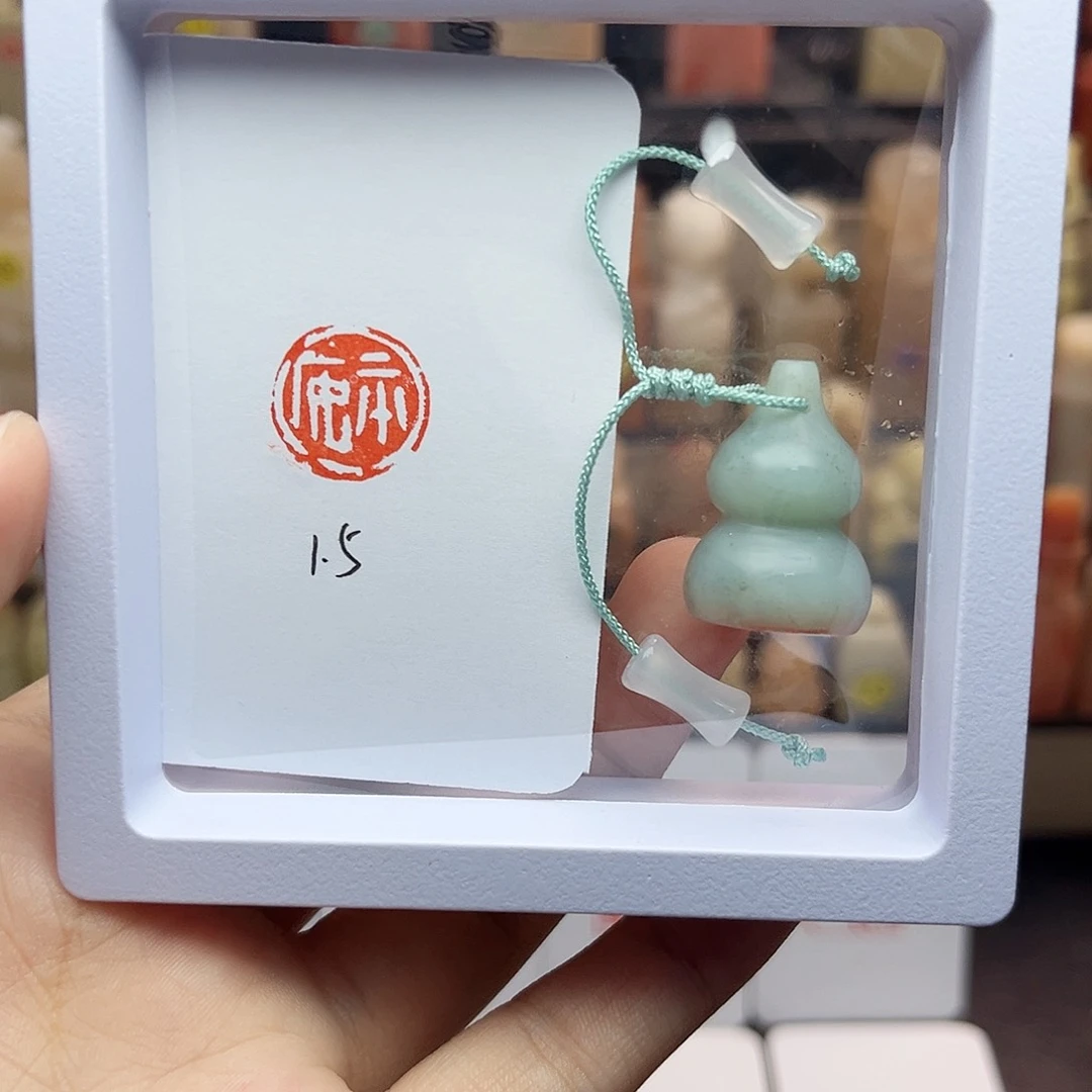 寿山石印石1.5平安 天青蓝 手工篆刻
