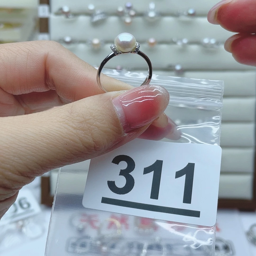 淡水珍珠珠宝奇石银S925镶嵌311