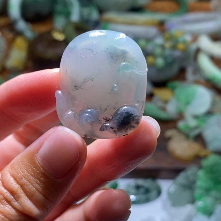 定制翡翠未镶嵌毛货