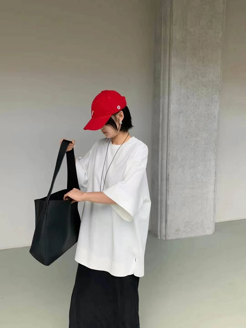 LIS&AZ-宽边开衩大版T恤CT52317