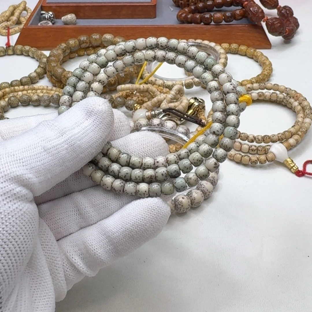 星月菩提手串26灭世糯冰绿背河豚6左右108