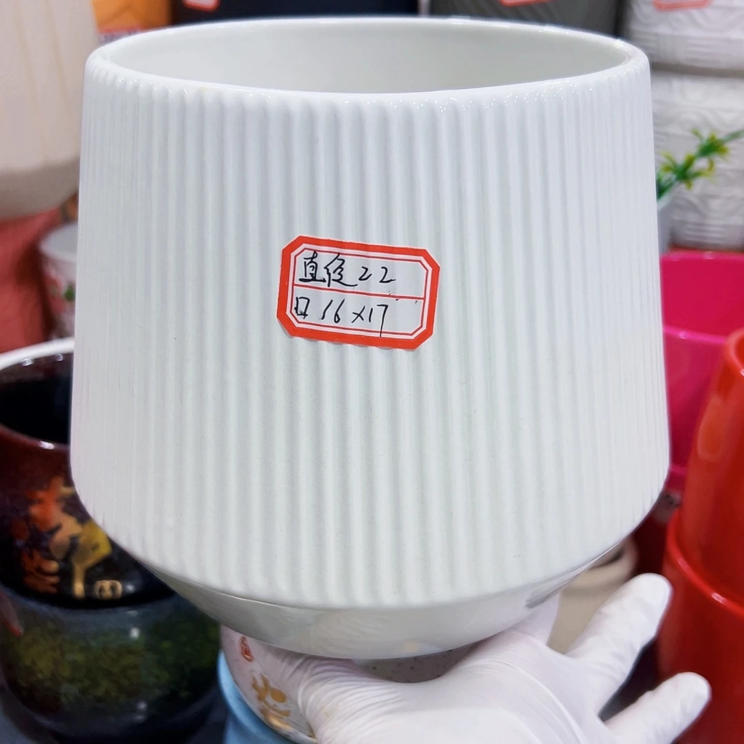 有孔外贸尾单陶瓷花盆凑单10米包邮