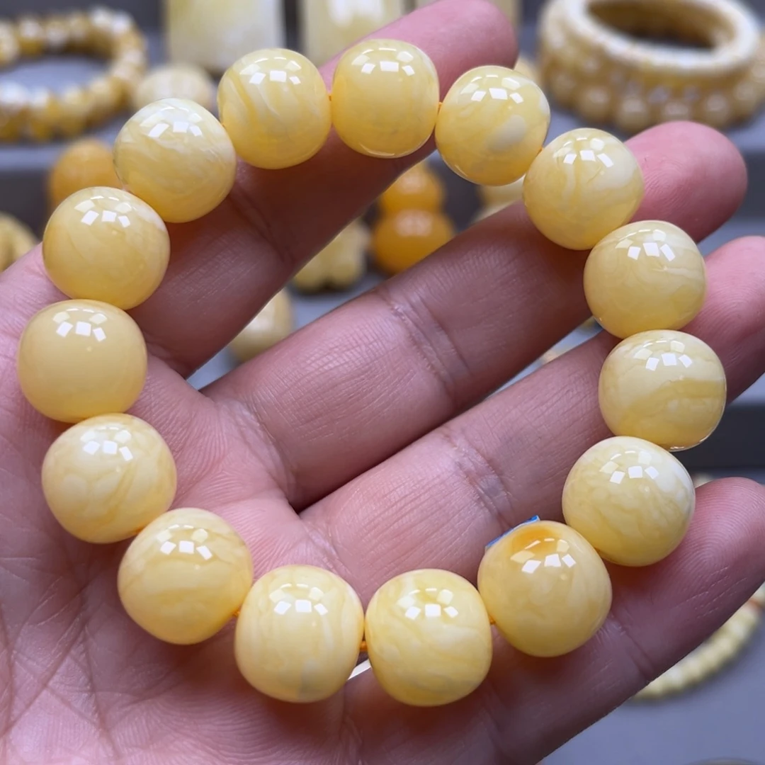 琥珀未镶嵌手链手串