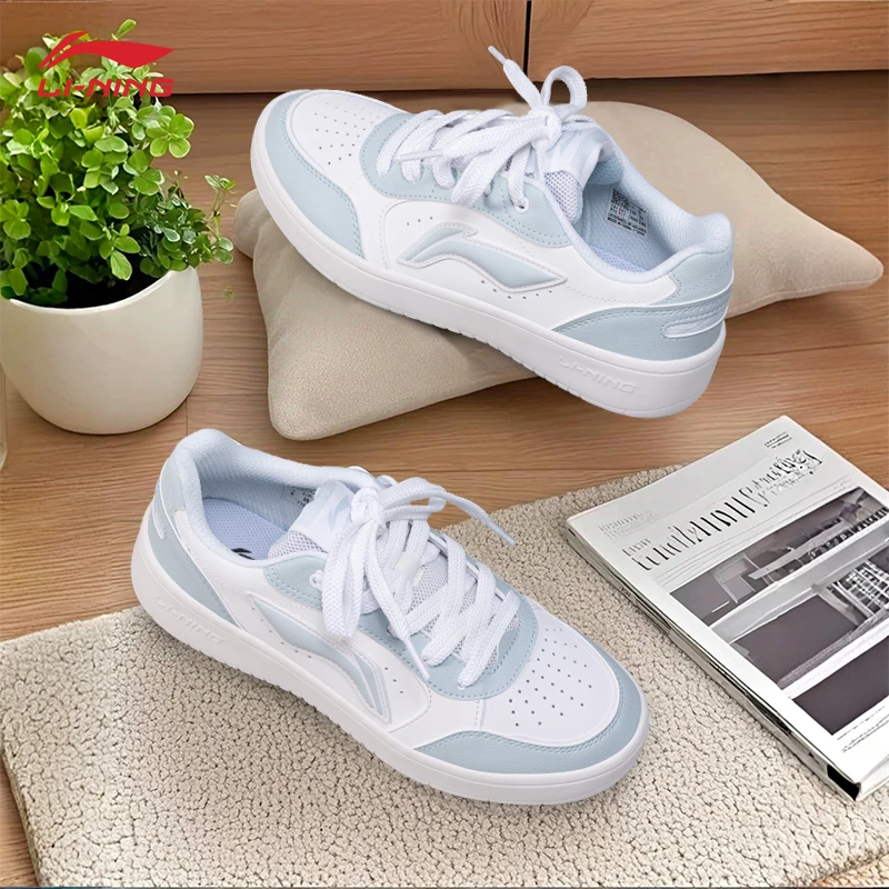 李宁元宝pure板鞋女鞋2025夏新品轻便透气时尚百搭旅游学生休闲鞋