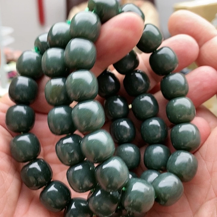 【闪购商品】未镶嵌手链和田玉14冰瓷蓝拍一发一