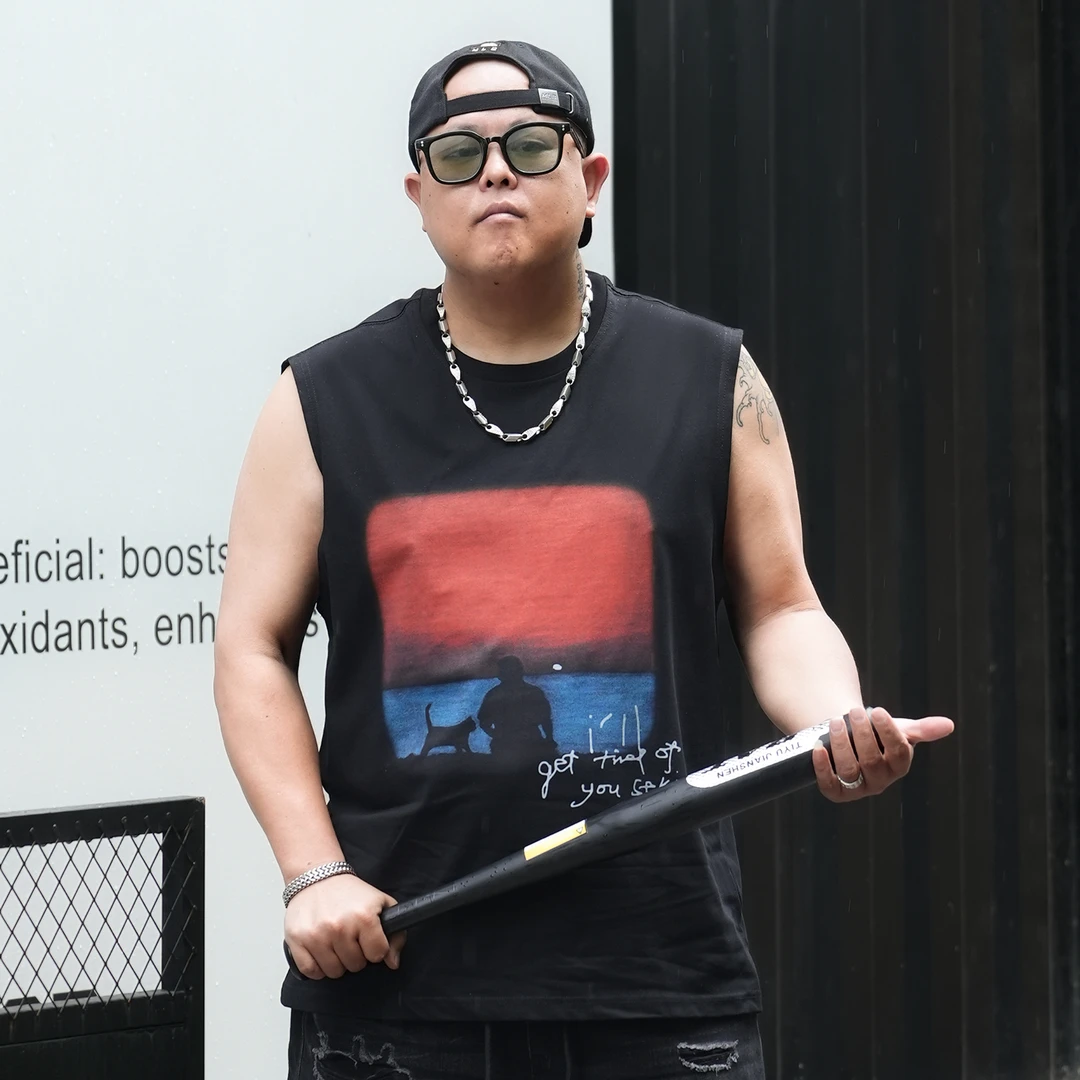 徐天霸大码2025夏季休闲潮胖子篮球健身运动坎肩简约纯棉背心宽松
