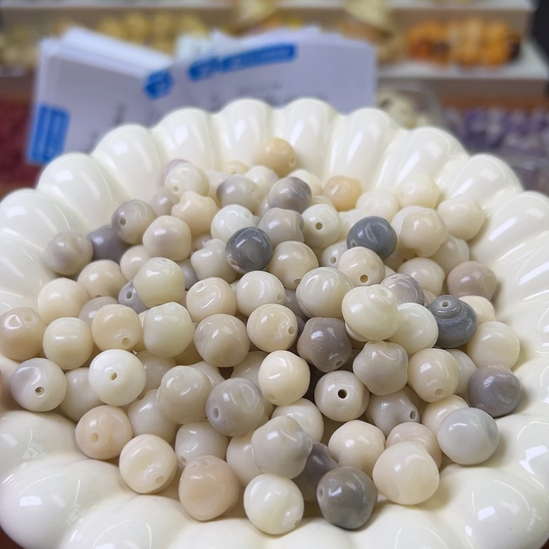 菩提根/象牙果手串微瑕卡12诺米瓷星星40颗