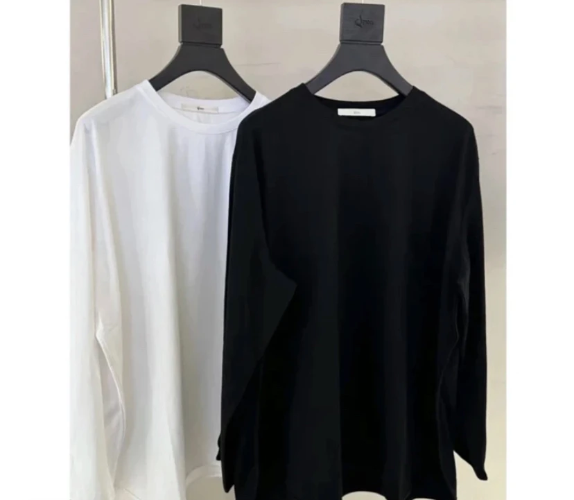 《步步高升》JING2025春季新款99810长袖打底衫休闲百搭T恤时尚纯色