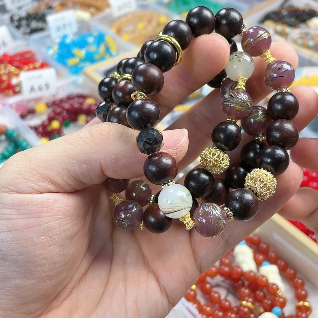 玉髓手饰银S925镀金镶嵌