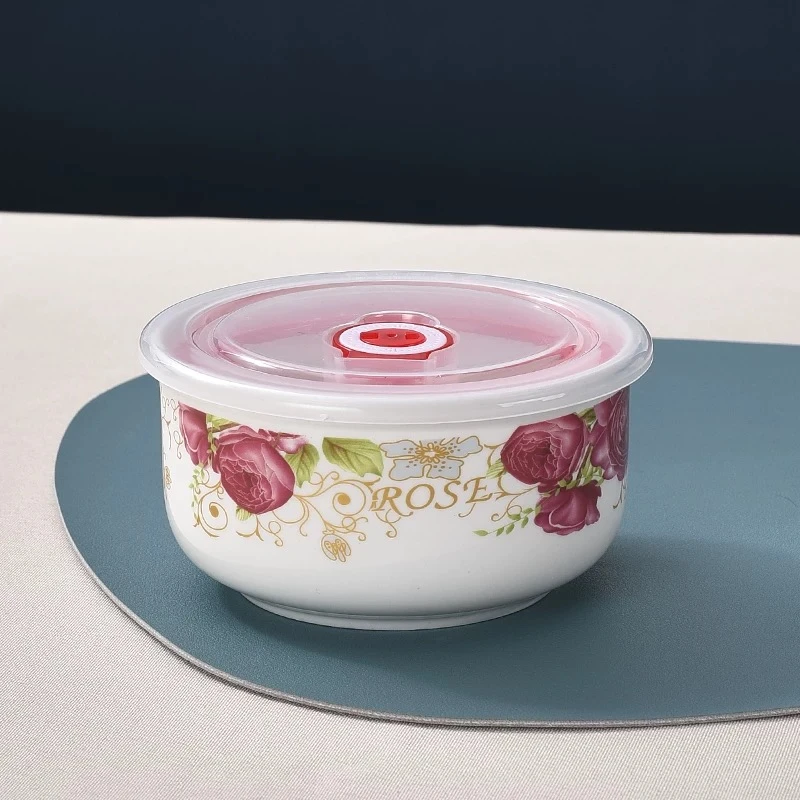 【袁氏瓷业】5英寸金丝玫瑰保鲜碗（1个）