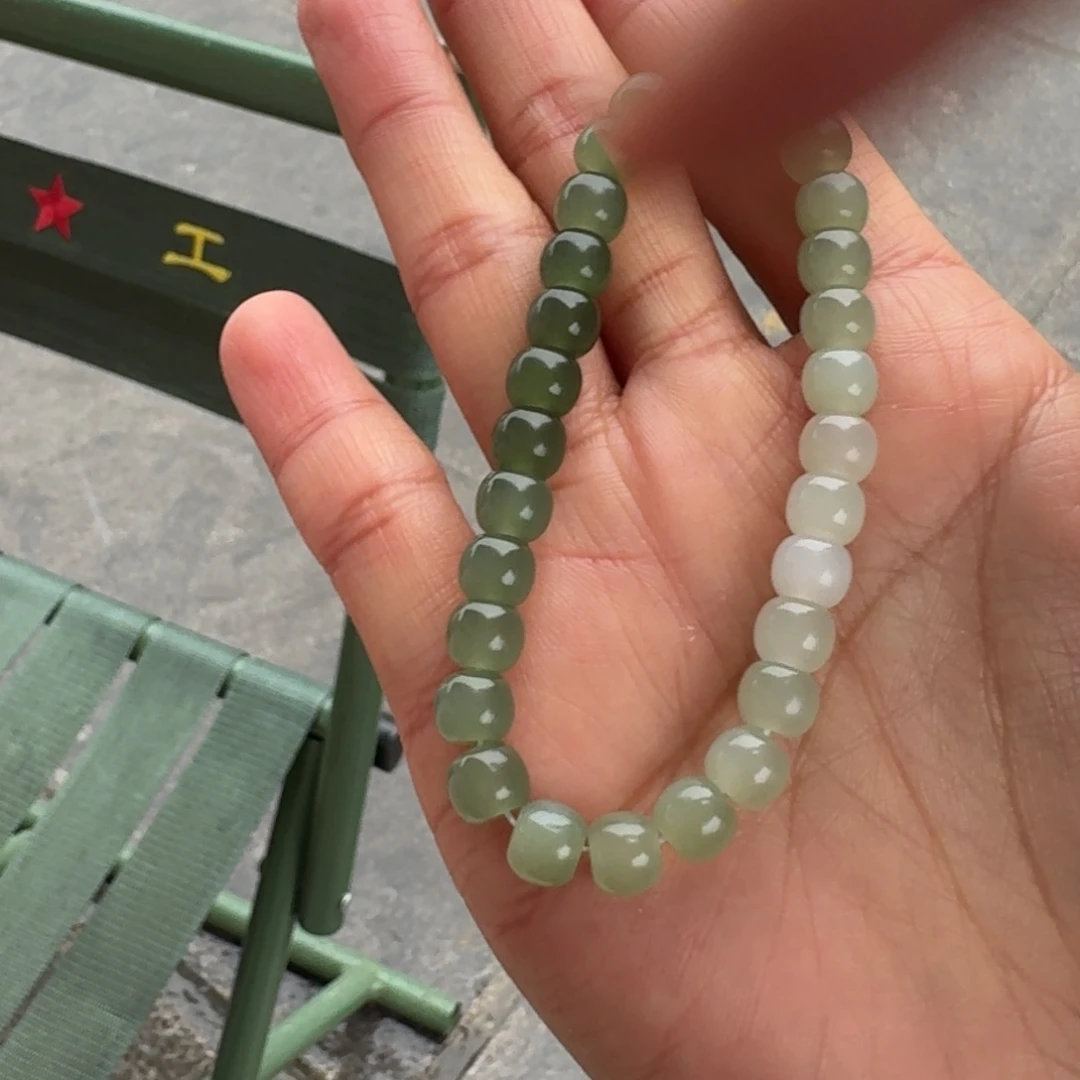 和田玉未镶嵌颈饰渐变手串TZ多样性拍一发一