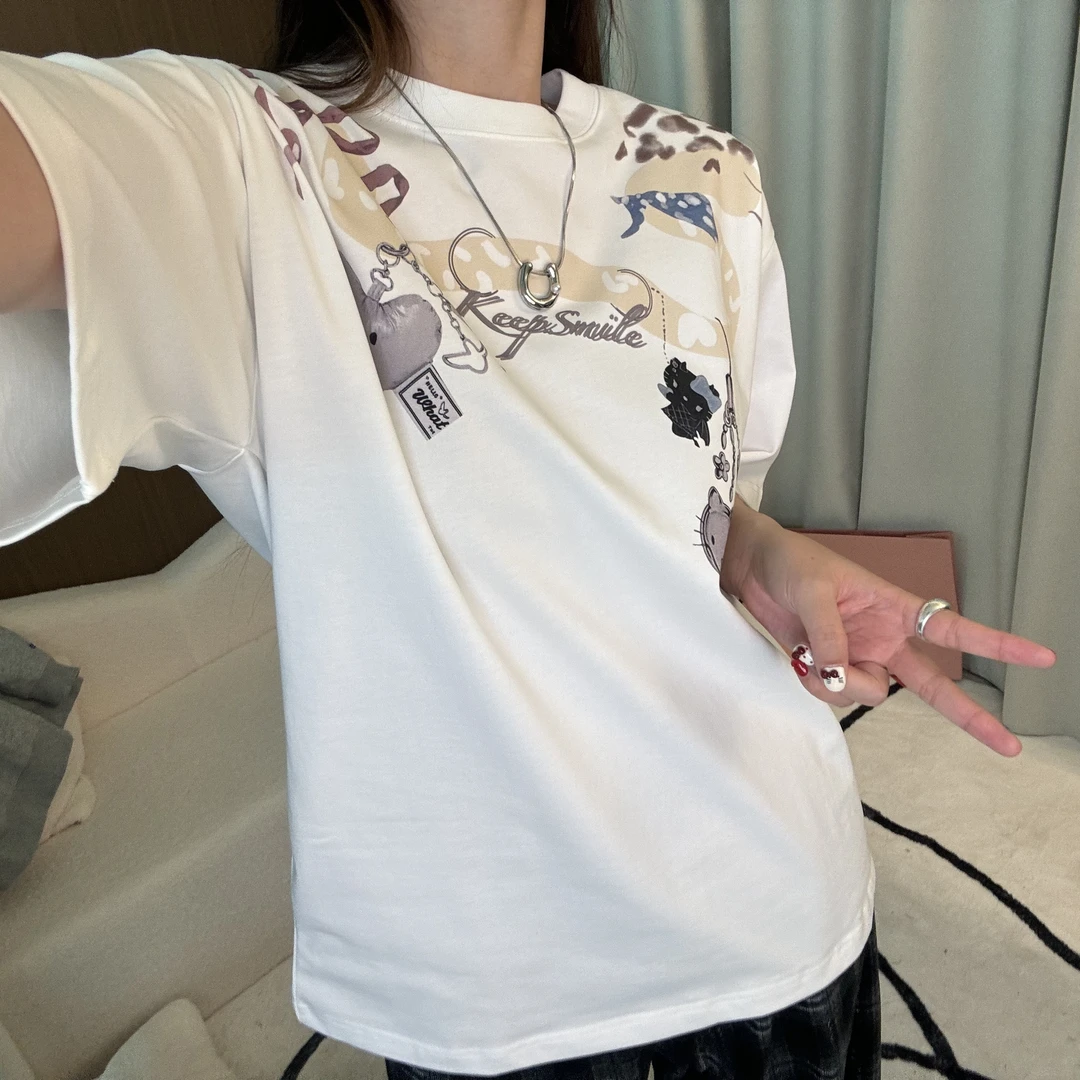 2025早春新品蛇年限定纯棉圆领短袖T恤时尚休闲百搭印花宽松春夏