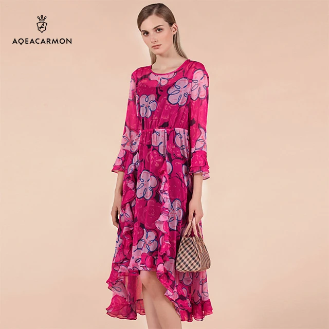 【粉丝专属】雅格上美 夏季女士连衣裙 A18XF69D40 配吊带A18QF29D1