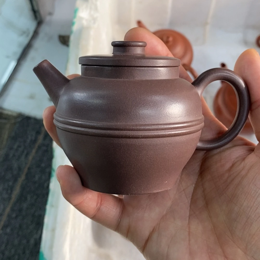 紫砂茶壶140毫升双线巨轮