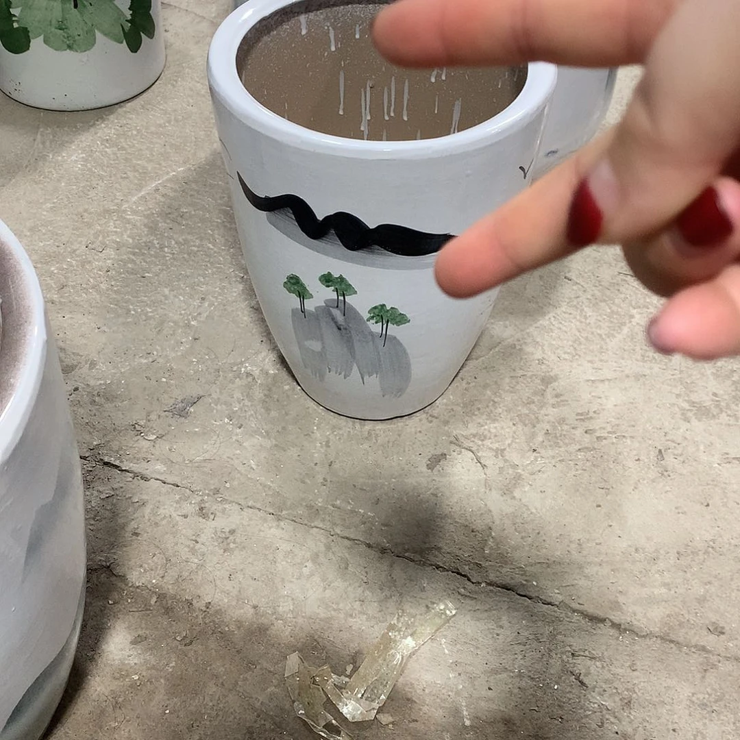 高温陶瓷花盆微瑕