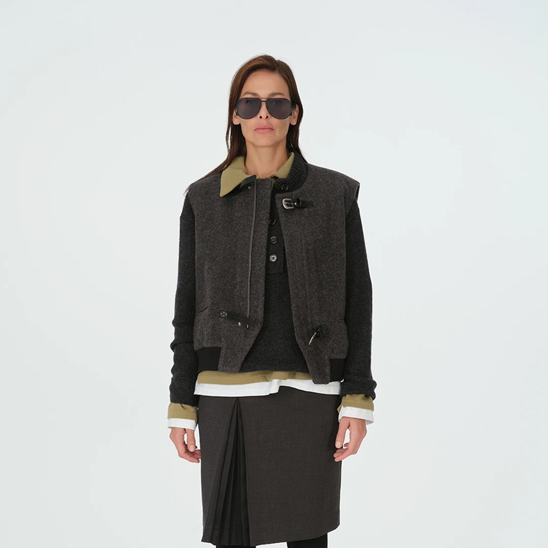 REFOUND TEN设计师品牌 毛呢马甲休闲时尚女 DSC买手店 DY5R15052