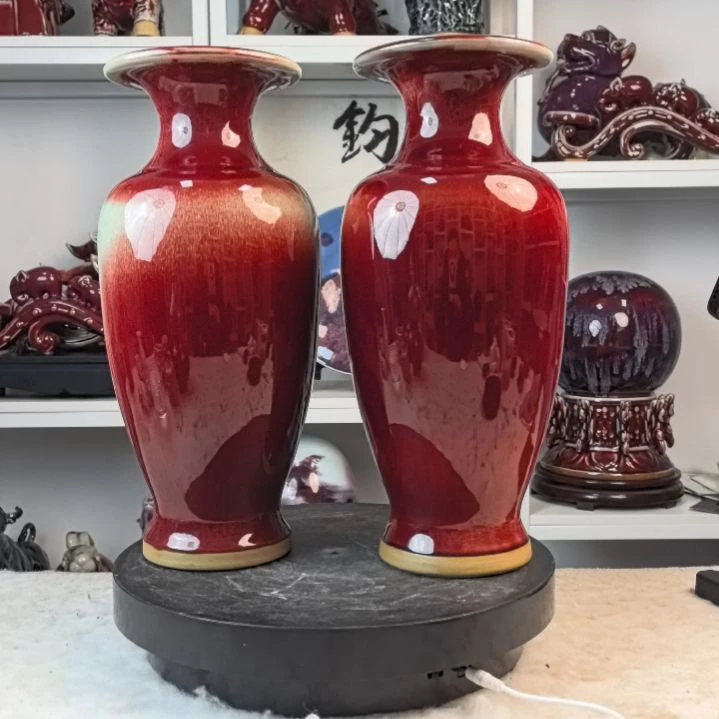 摆件钧瓷摆件神後鎮鈞瓷