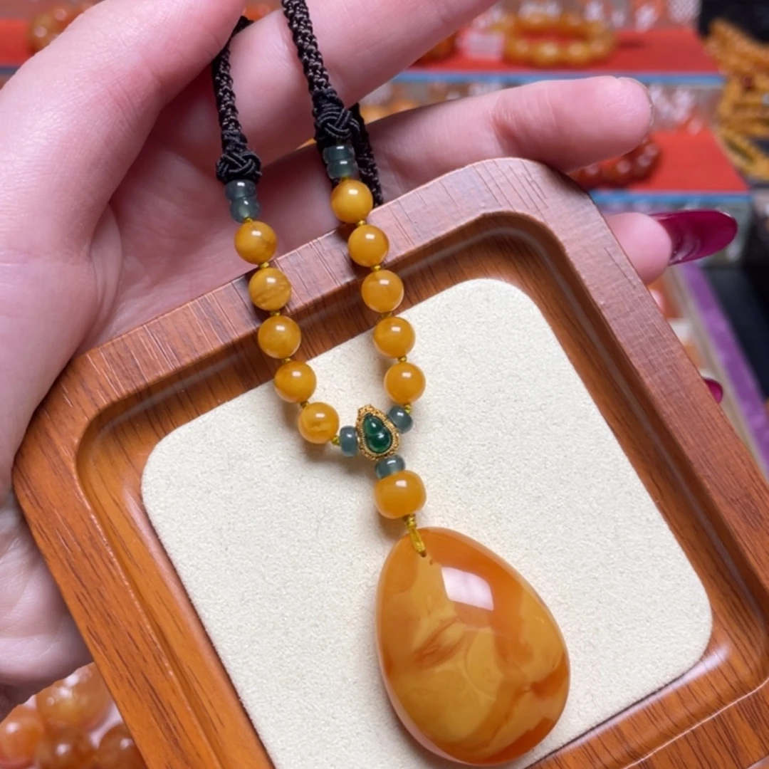 蜜蜡未镶嵌颈饰项链