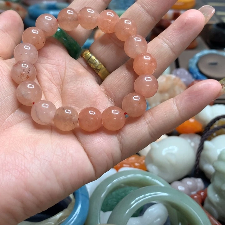 石英质玉（黄龙玉）合金颈饰