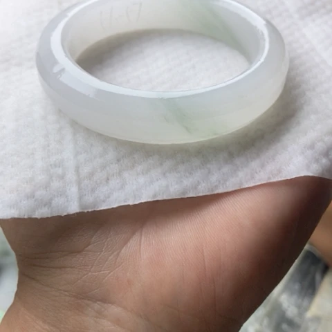 天***使石英质玉（金丝玉）未镶嵌手镯加工定制