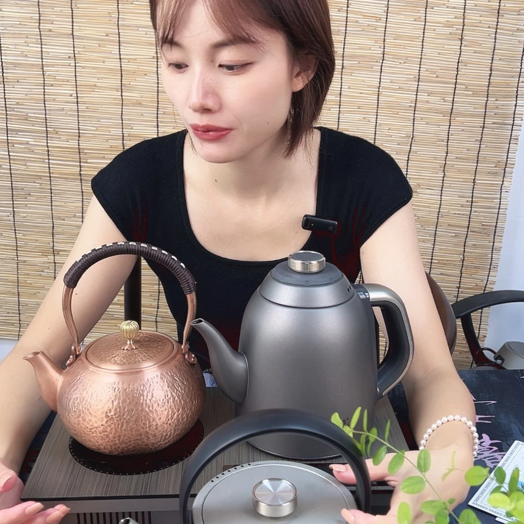 人***鱼琉璃手工艺品微可道纯钛烧水壶